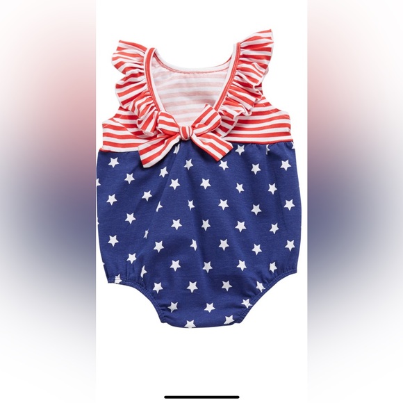 Koala Baby Girl Stars and Stripes One Piece Jumper| size: newborn - Picture 2 of 3